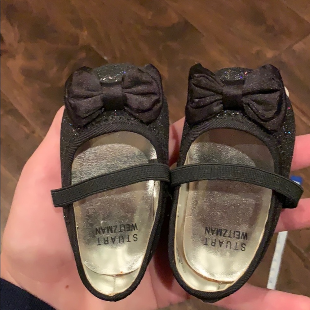 Never work black sparkle shoe